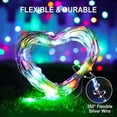 thumbnail image 2 of Morttic Solar String Lights Outdoor , 16FT 50LED Copper Wire Solar Fairy Lights ,Waterproof Patio Light with 8 Modes for Garden Tree Christmas Party Decor, Multicolor, 2 of 10