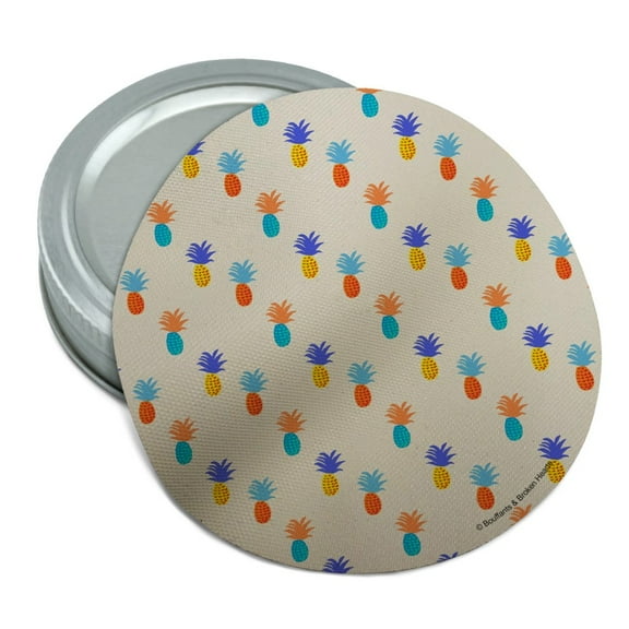 Silly Tropical Pineapples Pattern Round Rubber Non-Slip Jar Gripper Lid Opener