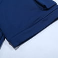 thumbnail image 4 of Mens T-Shirt Lapel Button Down Sports With Arm Pockets Solid Color Short Sleeve Casual T Shirts,BU1,L, 4 of 7