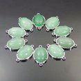 thumbnail image 6 of K-KED 10pcs Oval Natural Gemstone Beads Connector for Bracelet Necklace Making 13x18mm, 6 of 9