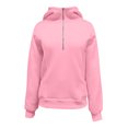 thumbnail image 5 of Ashirexll Zip up Hoodie Women, Hoodies for Women, Ladies' Fashion Loose Casual Half Zipper Hooded Sweatshirts Long Sleeve Tops, 5 of 7