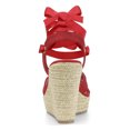 thumbnail image 3 of BLISSFUL STEP Sandales Compensées à Plateforme Espadrille à Lacets pour Femmes à Brides Croisées, 3 of 7
