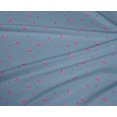 thumbnail image 4 of oneOone Polyester Lycra Fabric Blue & Peach Flower Floral Fabric Prints by Yard 56 Inch Wide, 4 of 4