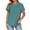 *Sky Blue, variant on VBVC Women's Short Sleeve Crewneck Tops,Womens Oversized Casual T Shirts,Solid Color All Gender Blouse,*Blue,Size L