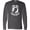 Charcoal Grey, variant on Inktastic Pow Mia White Long Sleeve T-Shirt