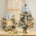 thumbnail image 4 of XYAIYT Christmas Tree Pearl Bow Christmas Decorations with Sparkling Gold Finish Long Lasting Construction Oversized Bow for Tree Toppers Wreaths Gifts Indoor Holiday Decor 7.9x6.7in Silver, 4 of 6