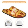 thumbnail image 3 of French Fries Pattern Furry Slippers Cozy Non-Slip Indoor Outdoor Gifts For Teenager Man Women Medium, 3 of 7