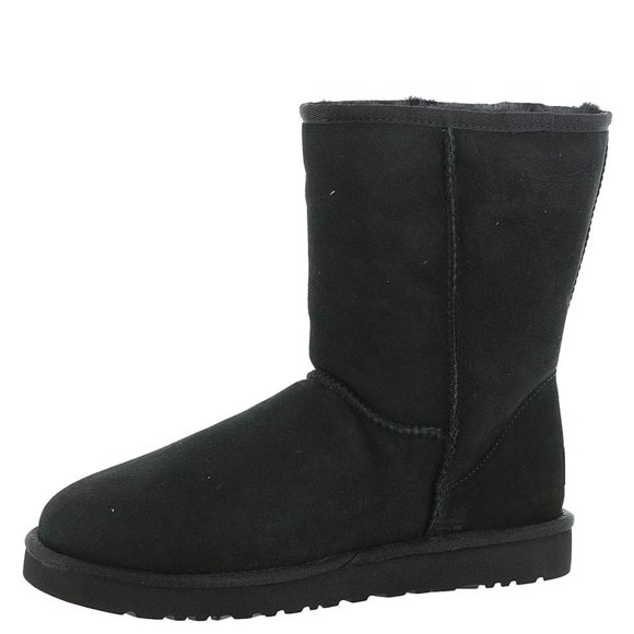UGG Men's Classic Short Sheepskin Boots, Black, 10 D(M) US