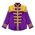 thumbnail image 5 of Aislor Kids Boys Girls Hippie Disco Long Sleeve Tassels 1960s British Pop-Star Jacket Purple 10, 5 of 7