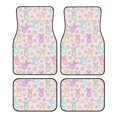 thumbnail image 1 of Balery Colorful Bunny Juego de 4 Alfombrillas para Auto, Revestimientos de Caucho Resistente, Diseño Antideslizante, 1 of 7