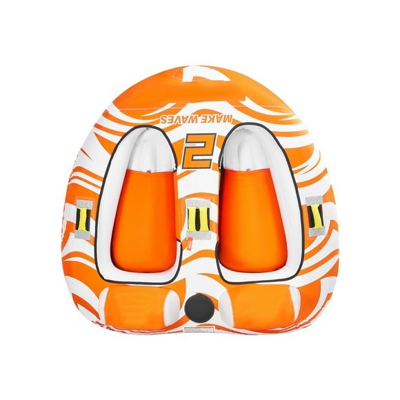 KFFKFF Tubes Remorquables pour la Navigation 2 Personnes, Tubes et Remorques Gonflables pour Bateaux avec 2 Cockpits, Tubes de Sport Nautique 340 Lb pour Bateau à Tirer - avec Couvercle Entièrement en Nylon 840D