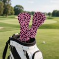 thumbnail image 3 of Yuyamidu Pink Leopard Print Golf Club Head Covers PU Leather Golf Head Covers Driver Headcover, Fairway Wood Head Cover, Hybrid Head Cover, 3 of 8