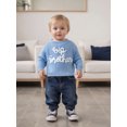 thumbnail image 6 of BemeyourBBs Boy Fall Sweater Letter Embroidered Crewneck Long Sleeve Pullover, 6 of 9