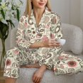 thumbnail image 6 of Lsque Squirrel In The Forest Pattern Long Sleeve Pajama Set for Women - Soft 2-Piece Sleepwear and Loungewear Set with Pockets, Comfy Nightwear-Small, 6 of 7