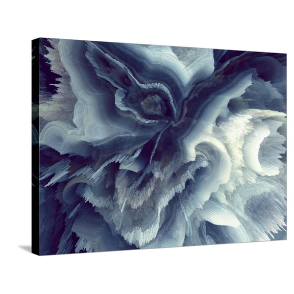 Art.com Digital Agate - Blue Stretched Canvas Print Wall Art, 32" x 24"