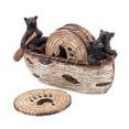 thumbnail image 1 of Juego de posavasos de madera con soporte, figura de oso, accesorios para fotografías, posavasos, posavasos para tazas, para sala de estar, vasos para, 1 of 8