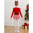 thumbnail image 7 of vastwit Kids Girls Sequins Stripes Ballet Dance Gymnastics Leotard Christmas Party Candy Cane Costume Red 8, 7 of 7