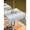 thumbnail image 2 of Outdoor Tablecloth with Umbrella Hole for Patio/Picnic/Party/Camping, Grey Striped Waterproof Table Cloth Square Cover Washable, Gray Ombre Farmhouse Stripes (54"x 54"), 2 of 9