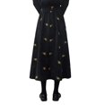 thumbnail image 5 of Women'S A-Line Fairy Patterned Elastic Waist Ruffle Layered Midi Skirt Black L, 5 of 9