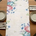 thumbnail image 5 of Table Runners 108 Inches Long Dress Scarves, Gnomes Easter Farmhouse Coffee/Dining/Kitchen Table Runner for Living Room, Colorful Spring Floral Weeping Eggs Retro Art 13x108 Inch, 5 of 9
