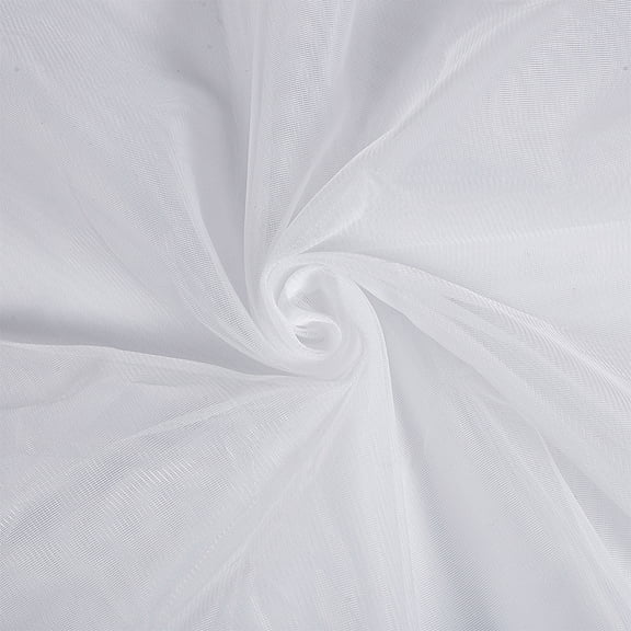 63 Inch x 5 Yard Polyester Tulle Fabric White Fine Mesh Fabric Tulle Ribbon Netting DIY