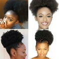thumbnail image 5 of Pièces de Cheveux Courtes Crépus Bouclés Chignon Afro Bouffant Cordon Extension Queue de Cheval Synthétique Queue de Cheval Bouclée Postiche Chignon, 5 of 5
