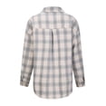 thumbnail image 3 of IROINNID Women's Shacket Jacket Long Sleeve Plaid Turndown Lapel Outwear, Comfy Ladies Woolen Plaid Single-Breasted Autumn and Winter Brushed Woolen Thick Jacket, 3 of 7
