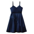 thumbnail image 6 of MSemis Kids Girls Solid Color Lyrical Dance Dress Sleeveless Leotard Skirt, 6 of 6