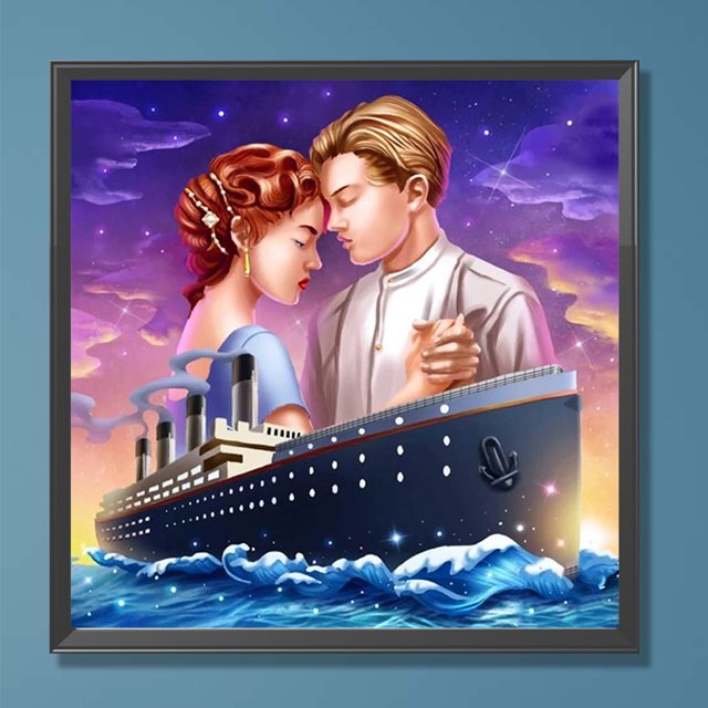 Cuadros Decorativos Kit de pintura por números DIY Titanic Hand Oil Art Picture Craft Home Decor (H1231) Wdftyju embutido en tela