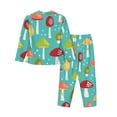 thumbnail image 2 of Goofa Mushrooms Printed Women’s 2 Piece Pajama Set Super,Pajamas Women's Long Sleeve Sleepwear Soft Button Down Loungewear Pjs Lounge Set Nightwear-XX-Large, 2 of 9