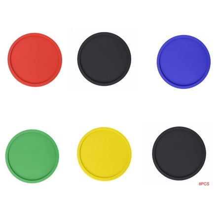 

Elenxs 1PC Round Silicone Coasters Non-slip Cup Mats Pad Drinks Table Glasses Mat Replacement