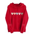 thumbnail image 4 of Plus Size Valentine’s Day Graphic Hoodie - Cute Long Sleeve Hooded Sweatshirt for Women’s Casual Wear, 4 of 9
