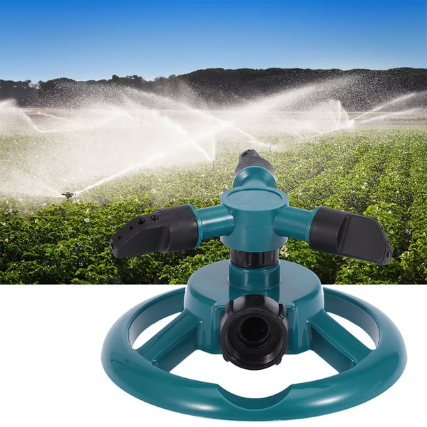 Aspersor de agua giratorio 360° con 3 boquillas de riego NikouMX diseño elevado
