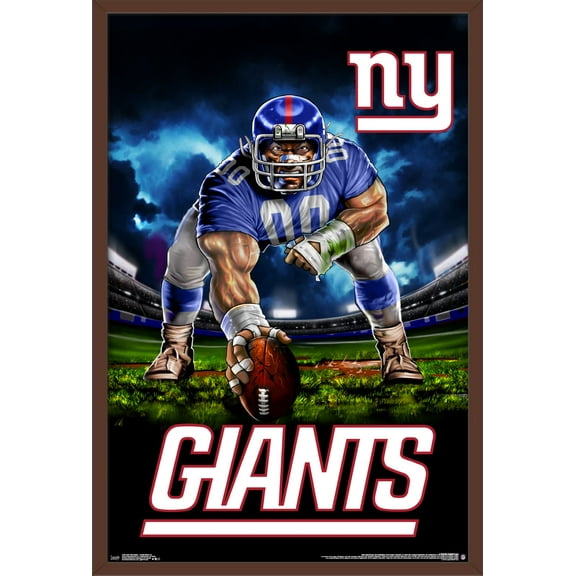 NFL New York Giants - 3 Point Stance 19 Wall Poster, 22.375" x 34", Framed