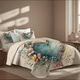 thumbnail image 2 of Davulos Quilt Set Queen Size Heart Shape Flower Pattern Bedding Set Soft Microfiber Lightweight Bedspread Coverlet for All Season with 1 Quilt 2 Pillow Sham, 2 of 8