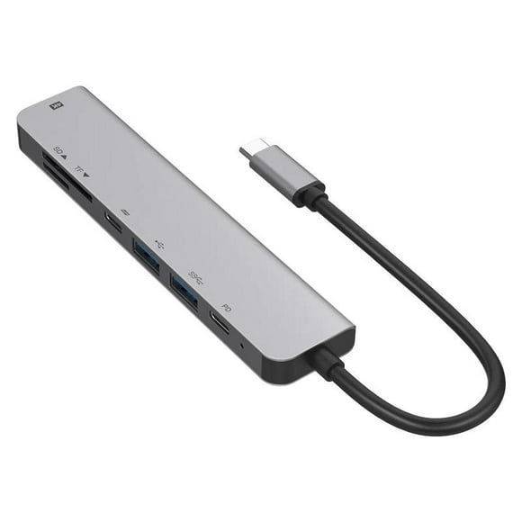7 in 1 USB-C Hub Multiport Adapter To HDMI SD/TF USB PD For Type-C Devices