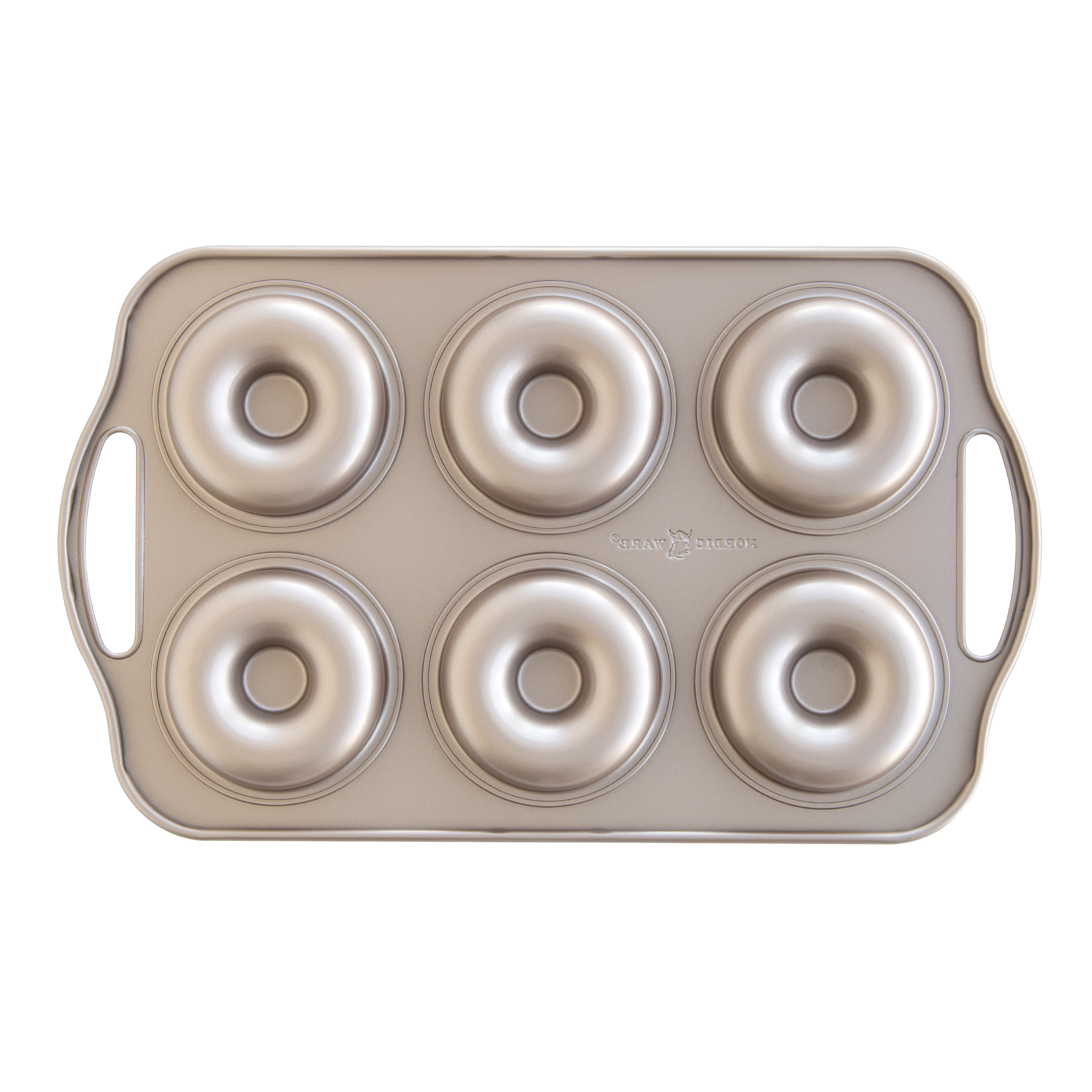Nordic Ware 6-Cavity Nonstick Donut Pan, Gold photo 5