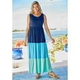 thumbnail image 2 of Woman Within Plus Size Colorblock Tiered Dress, 2 of 3