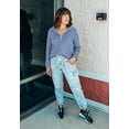 thumbnail image 6 of FreshPretty Women’s Casual Long Sleeve Half Zip Pullover Sweaters Solid V Neck Collar Ribbed Knitted Loose Slouchy Jumper Tops, 6 of 7