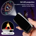 thumbnail image 4 of SBYOJLPB Fire High-Power Flame Lighter with Projection Charging Lighter Windproof Lighter, 4 of 9
