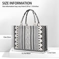 thumbnail image 3 of Large Capacity Tote Bag,White Geometric Diamond Chevron Pattern Handbag Fashion Luxury Tote Bag,15.7"x13"x 5.1" Inches,Laptop Compatible, 3 of 6