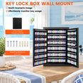 272 Keys Key Lock Box Wall Mount With 272 Numbered Hooks & Colored Tags ...