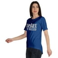 thumbnail image 4 of Inkmeso T-shirt pour Femmes Relax I'm Vaxxed à Encolure Dégagée, Drôle, Pro-Vaccin, 4 of 9