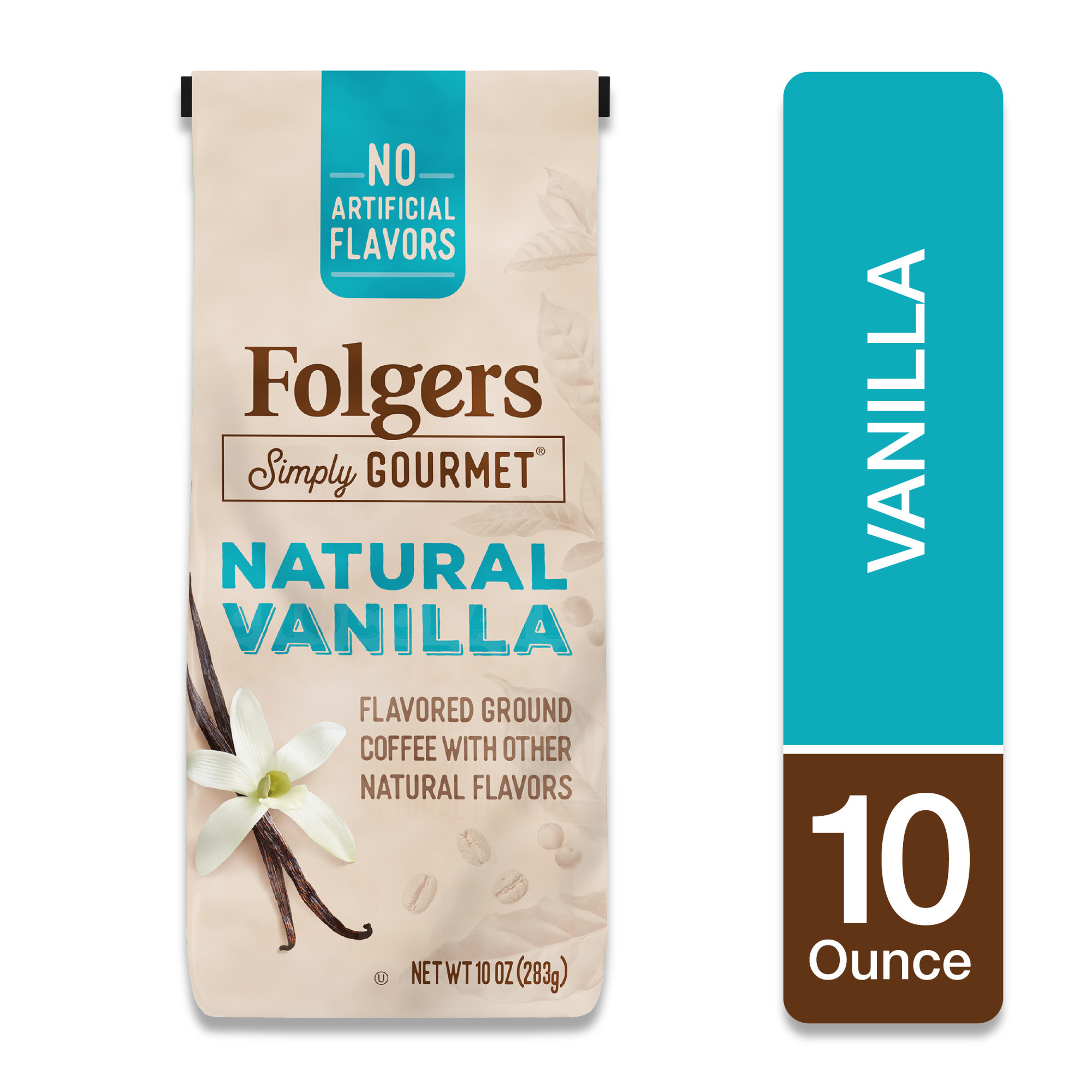 Folgers Simply Gourmet Natural Vanilla Flavored Ground Coffee, With Other Natural Flavors, 10-Ounce Bag - image 3 of 6