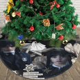 thumbnail image 3 of Falda para árbol de Navidad de Wednesday Addams, suave y divertida, decoración navideña de granja con cuello para árbol de Navidad de 48", 3 of 4