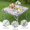 thumbnail image 4 of Black Halloween Spider Webs Square Fitted Tablecloth with Elastic Edge,Square Table Cover,Washable Elastic Table Cover for Home Kitchen Party Decor 36"x36", 4 of 6