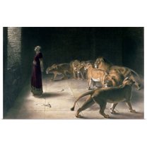GBC | "Daniel in the Lions Den, mezzotint" Art Print - 30x20