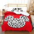 thumbnail image 1 of Black and White Disney Mickey Mouse Bedding Set Couples Minnie Mouse Bed Comforters Cover Set King Duvet Cover with Pillowcase228x228cm 3pcs Gao Jinjia LED, 1 of 2
