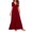 Red, variant on Lilgiuy Women Summer Loose V-Neck Casual Short Sleeve Solid Long Dress