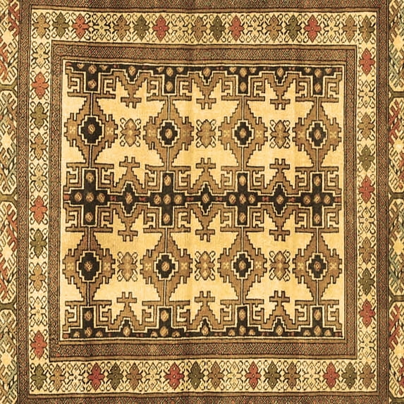 Ahgly Company Indoor Square Persian Brown Traditional Area Rugs, 6' Square